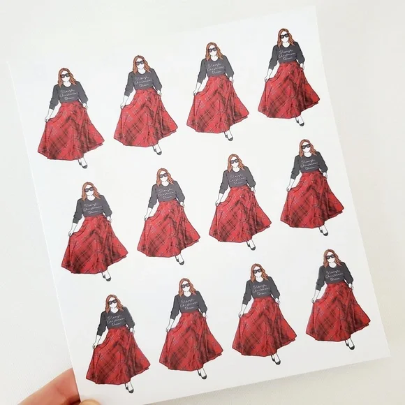 LB055 STICKERS Sleigh Christmas Queen Custom Poshmark Stickers Perosnalizable - Picture 2 of 7